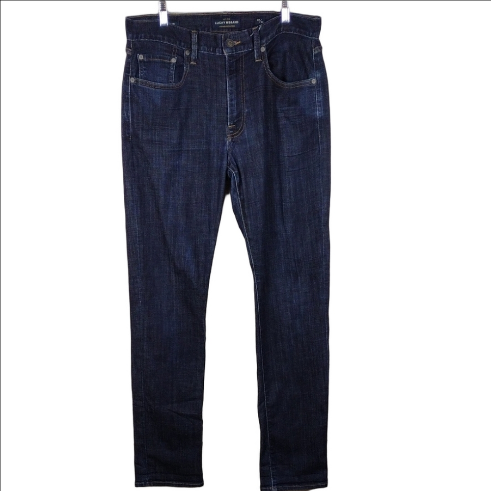 Lucky Brand Hulu 410 Athletic Slim Men's Blue Dark Wash High Rise Denim Jean
